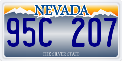 NV license plate 95C207