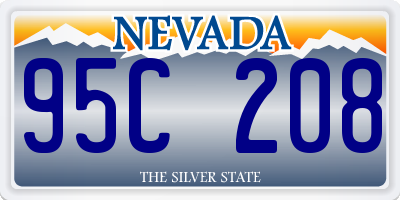 NV license plate 95C208
