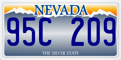 NV license plate 95C209