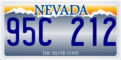 NV license plate 95C212