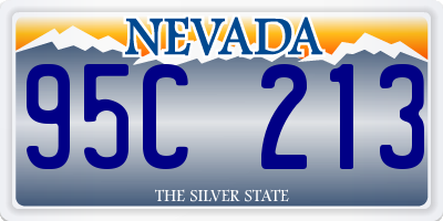 NV license plate 95C213