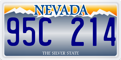 NV license plate 95C214