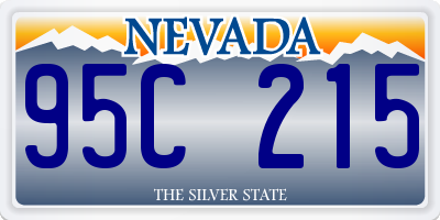 NV license plate 95C215