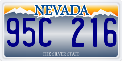 NV license plate 95C216