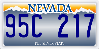 NV license plate 95C217