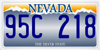 NV license plate 95C218