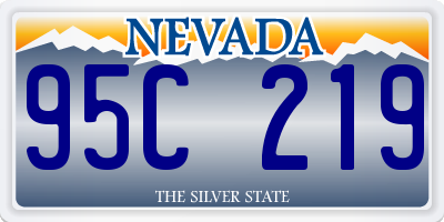NV license plate 95C219