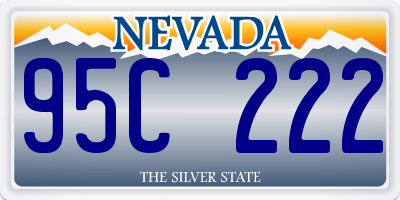 NV license plate 95C222