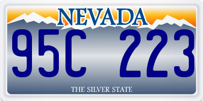 NV license plate 95C223