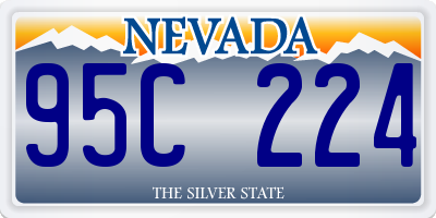 NV license plate 95C224