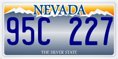 NV license plate 95C227