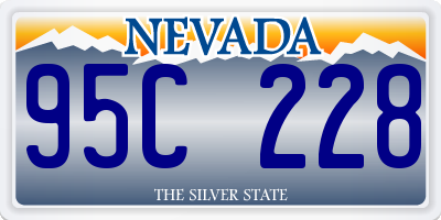 NV license plate 95C228