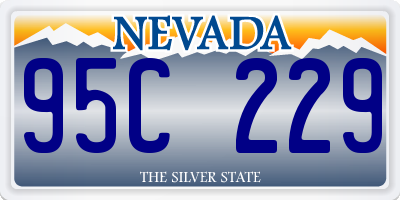 NV license plate 95C229