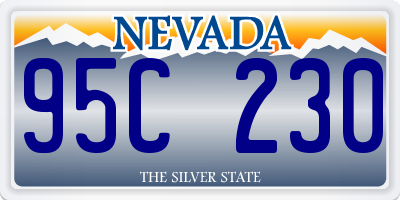 NV license plate 95C230