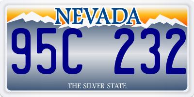 NV license plate 95C232