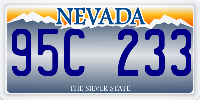 NV license plate 95C233