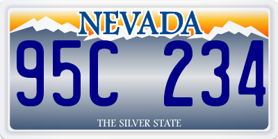 NV license plate 95C234