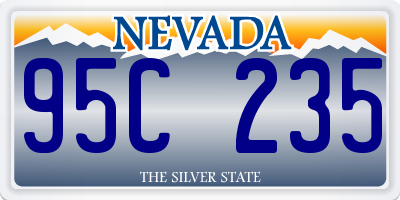 NV license plate 95C235