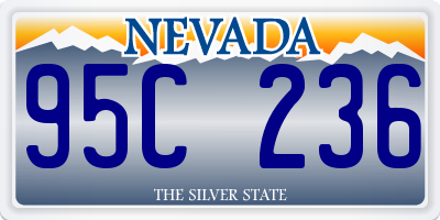 NV license plate 95C236
