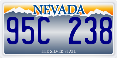 NV license plate 95C238