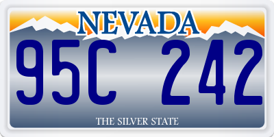 NV license plate 95C242