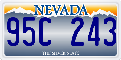 NV license plate 95C243