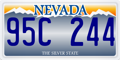 NV license plate 95C244