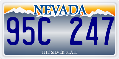 NV license plate 95C247