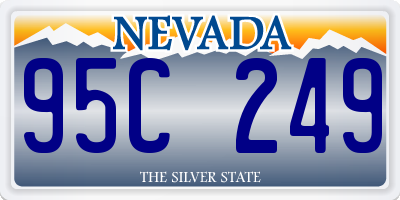 NV license plate 95C249