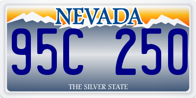 NV license plate 95C250