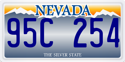 NV license plate 95C254