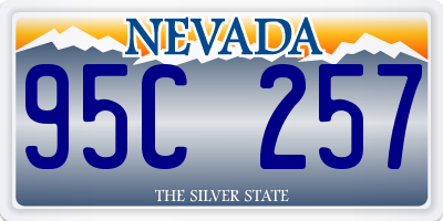 NV license plate 95C257