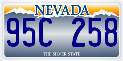 NV license plate 95C258