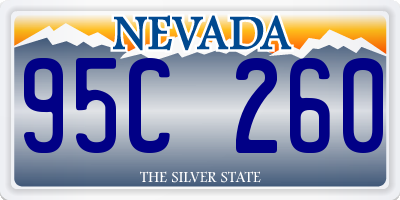 NV license plate 95C260