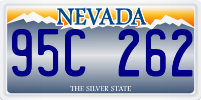NV license plate 95C262