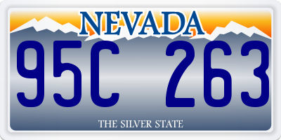 NV license plate 95C263