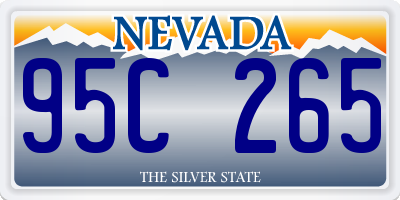 NV license plate 95C265