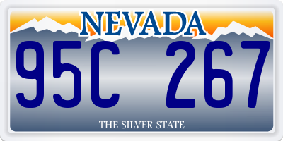 NV license plate 95C267