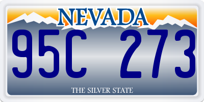 NV license plate 95C273