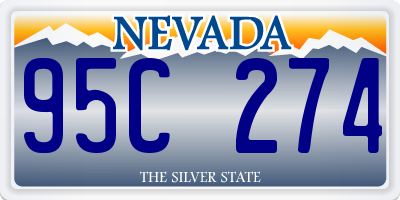 NV license plate 95C274