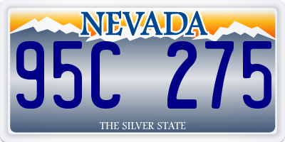 NV license plate 95C275