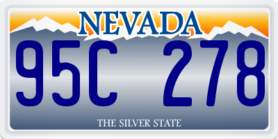NV license plate 95C278