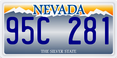 NV license plate 95C281