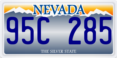 NV license plate 95C285