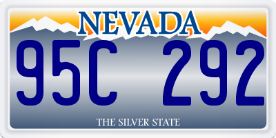 NV license plate 95C292