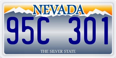 NV license plate 95C301