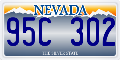 NV license plate 95C302