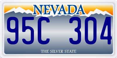 NV license plate 95C304