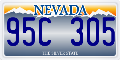 NV license plate 95C305