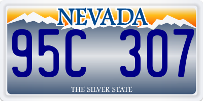 NV license plate 95C307